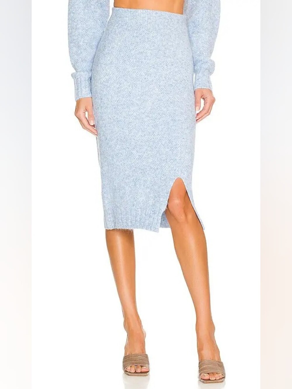 NWT SNDYS Late Lunch Knit Skirt in Blue